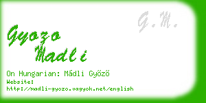 gyozo madli business card