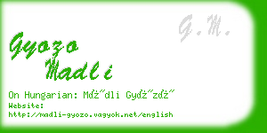 gyozo madli business card